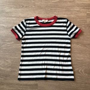 Truly Madly Deeply Striped Ringer Top